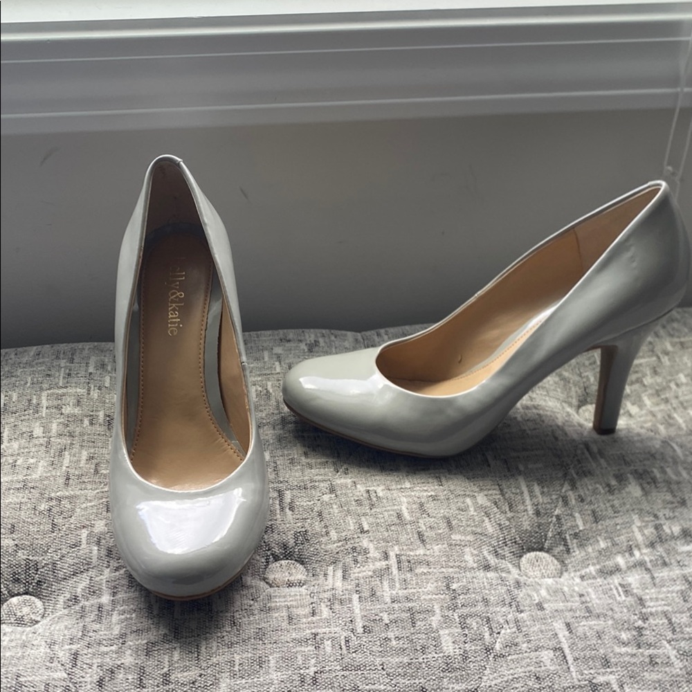 Kelly & Katie Shiny Silver Heels